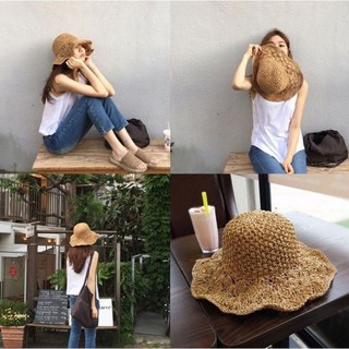 【sssuper solo】หมวกสานสไตล์เกาหลี ถูกที่สุด ‼️‼️พร้อมส่ง หมวก