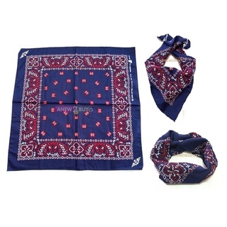 ผ้าลายลูกน้ำวินเทจ ใช้โพกหัวหรือพันคอ (Bandana Paisley Scarf Vintage)