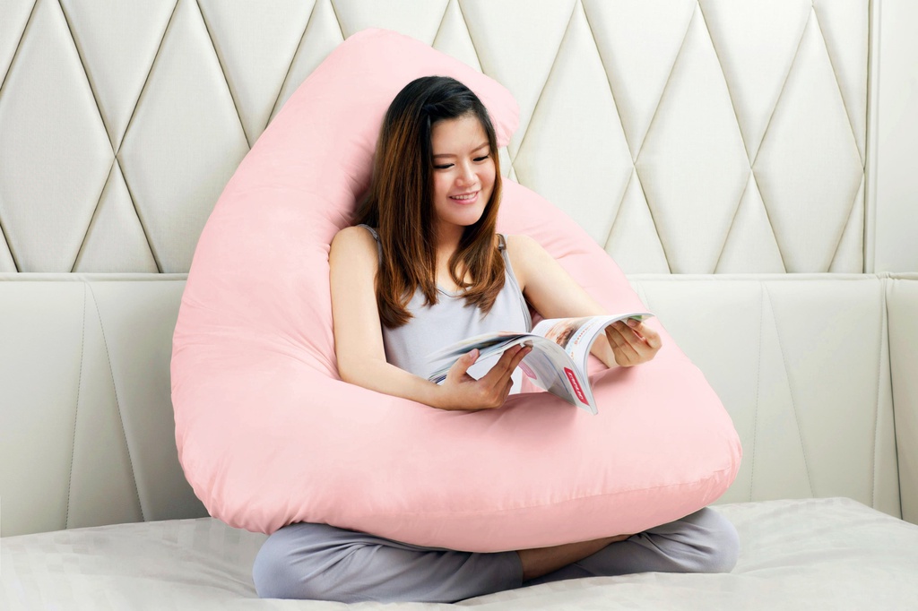 รูปภาพเพิ่มเติมของ GLOWY หมอนกอดเต็มตัวสำหรับคุณแม่ตั้งครรภ์ รุ่น Full Body Pillowหมอนสามารถช่วยรองรับทุกส่วนของคุณแ