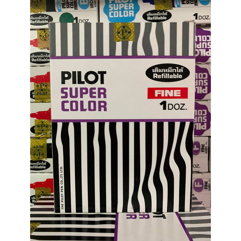 ปากกาเคมีหัวกลม-pilot-รุ่น-scn-f-สีน้ำเงิน-แดง-ดำ-บรรจุ-12-ด้าม-กล่อง