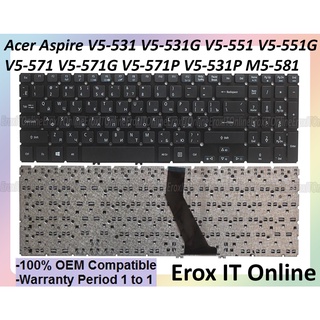 คีย์บอร์ดแล็ปท็อป สําหรับ Acer Aspire V5-531 V5-531G V5-551 V5-551G V5-571 V5-571G V5-571P V5-531P M5-581 VN7-571 VN7-591 Series