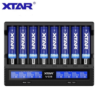 เครื่องชาร์จถ่าน XTAR VC8 ของแท้ ชาร์จถ่านได้8ช่อง หน้าจอ digital