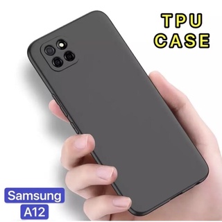 TPU Case เคสซัมซุง Samsung A12 เคสซิลิโคน เคสนิ่ม สวยและบางมาก เคสสีดํา เคสมือถือ samsung galaxy A12
