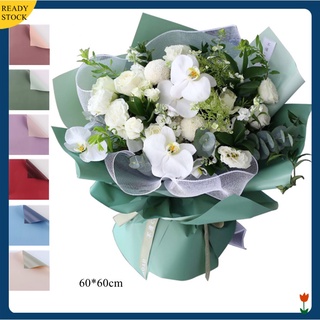 พร้อมส่ง~ กระดาษห่อของขวัญ ลายดอกไม้ กันน้ํา สองสี DIY 5 ชิ้น
