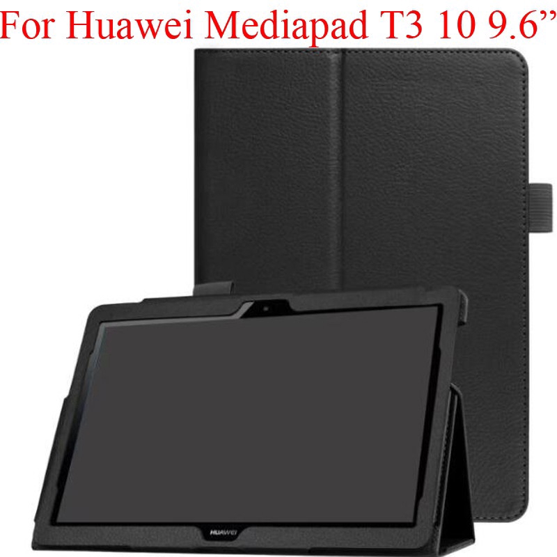 Custodia per Huawei MediaPad T3 10 Tablet 9.6 inch (AGS-W09 AGS-L09 AGS-L03) - Rotazione di 360 gradi Custodia protettiva completa per supporto,Con Penna Stilo, Pellicola Per Schermo (Red