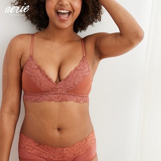 Aerie Real Happy Wireless Lightly Lined Bra เสื้อชั้นใน ผู้หญิง (ABR 079-8223-235)
