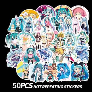 สติ๊กเกอร์กันน้ำ Hatsune Miku 50 ชิ้น