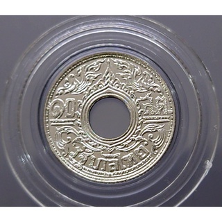 เหรียญรู 10 สตางค์ เนื้อเงิน ลายกนกแข้งสิงห์ พ.ศ.2484 ไม่ผ่านใช้