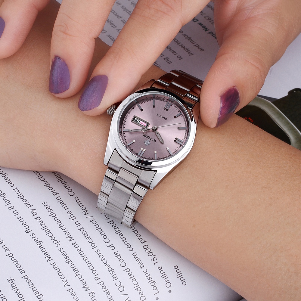ภาพสินค้าWWOOR นาฬิกาข้อมือผู้หญิง นาฬิกาควอตซ์ กันน้ำ กันน้ำ แฟชั่นสำหรับผู้หญิง-8804 จากร้าน wwoor.th บน Shopee ภาพที่ 2