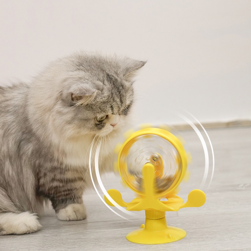 ภาพหน้าปกสินค้าของเล่นแมว กังหันแมว กังหันลมแมว ของเล่น ติดพื้นได้ ของเล่นแมวมหาสนุก ลูกบอลแมว ใส่ขนมได้ จากร้าน purr.store บน Shopee