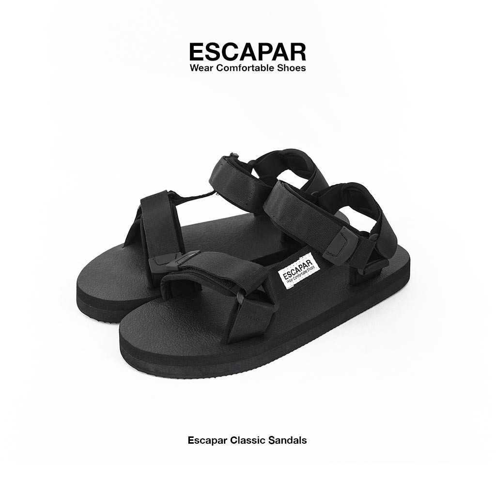 ภาพหน้าปกสินค้าESCAPAR SANDAL รุ่น classic สีดำ รองเท้าแตะรัดส้น