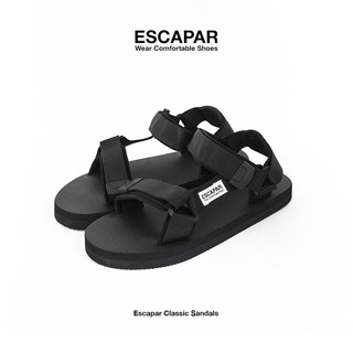 เช็ครีวิวสินค้าESCAPAR SANDAL รุ่น classic สีดำ รองเท้าแตะรัดส้น