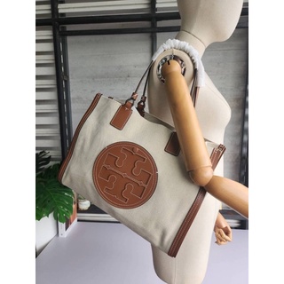 TORY BURCH ELLA CANVAS TOTE BAG