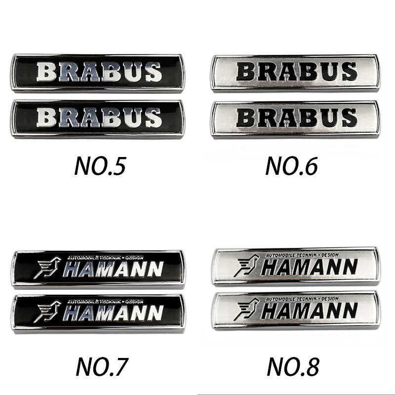 สติกเกอร์โลหะโลโก้-amg-carlsson-brabus-สำหรับติดหลังรถ-mercedes-benz-w210-w211-w203-w204-2ชิ้น