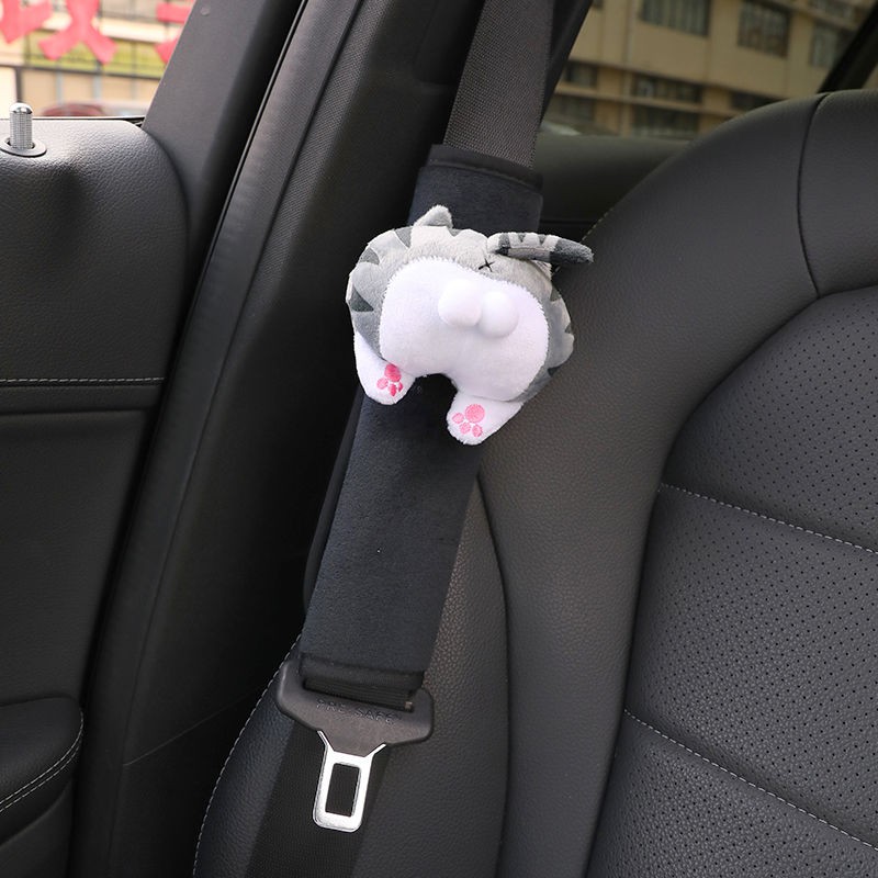 หมอนรองคอรถยนต์ลายการ์ตูน-spot-car-headrest-lumbar-support-พร้อมชุดหมอนรองคอรถยนต์