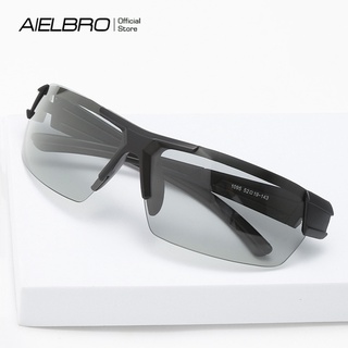 Aielbro™ แว่นตากันแดด เลนส์โพลาไรซ์ โฟโตโครมิก ป้องกันรังสียูวี 400 สีดํา สไตล์วินเทจ สําหรับผู้ชาย และผู้หญิง