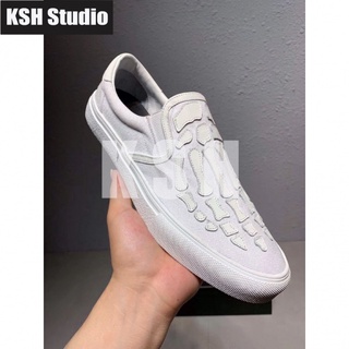 AMIRI Sneaker AMIRI Shoes 19SS ฤดูใบไม้ผลิและฤดูร้อนใหม่กระดูกและหนังลื่นเท้าเดียวบนรองเท้าเด็กต่ำด้านบน