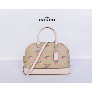 COACH MINI SIERRA SATCHEL IN SIGNATURE CANVAS WITH STRAWBERRY PRINT