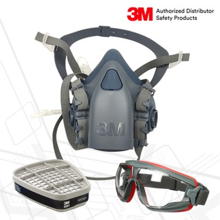 3M™ อุปกรณ์ป้องกันระบบหายใจจากสารเคมี ชุดเล็ก (หน้ากากกรองฝุ่น 7502 3M)