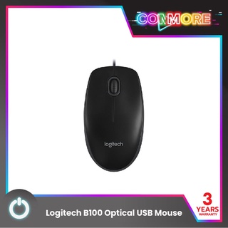 เช็ครีวิวสินค้าLogitech B100 Optical USB Mouse (Black)