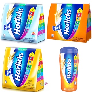 Horlicks Original Powder ฮอร์ลิคส์ ผงมอลต์ รสดั้งเดิม 3in1กรัม horlick hershey Vanhouten miloโอวัลติน