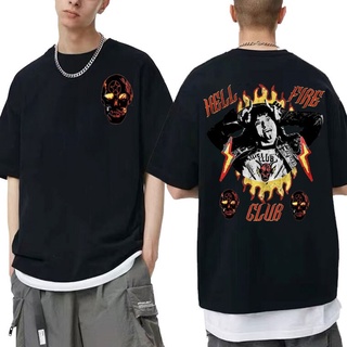 [S-5XL] เสื้อยืด พิมพ์ลาย Stranger Things 4 Hellfire Club Eddie Munson สไตล์ฮิปฮอป แฟชั่นสําหรับผู้ชาย และผู้หญิง