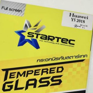 ฟิล์มกระจก Huawei Y5 Prime 2018,แบบเต็มจอ ยี่ห้อStartec คุณภาพดี ทัชลื่น ปกป้องหน้าจอได้ดี ทนทาน แข็งแกร่ง ใสชัดเจน