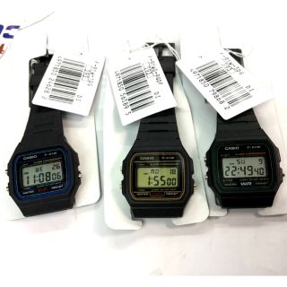 CASIO F-91สินค้าแบรนด์แท้พร้อมกล่องคู่มือใบประกันตัวเครื่องนาฬิกา1ปี