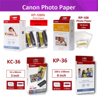 ภาพหน้าปกสินค้าKp-108in RP-108 กระดาษโฟโต้ สําหรับเครื่องพิมพ์ภาพ Canon Selphy CP Series CP1200 CP1300 CP910 CP800 KP-36 ที่เกี่ยวข้อง