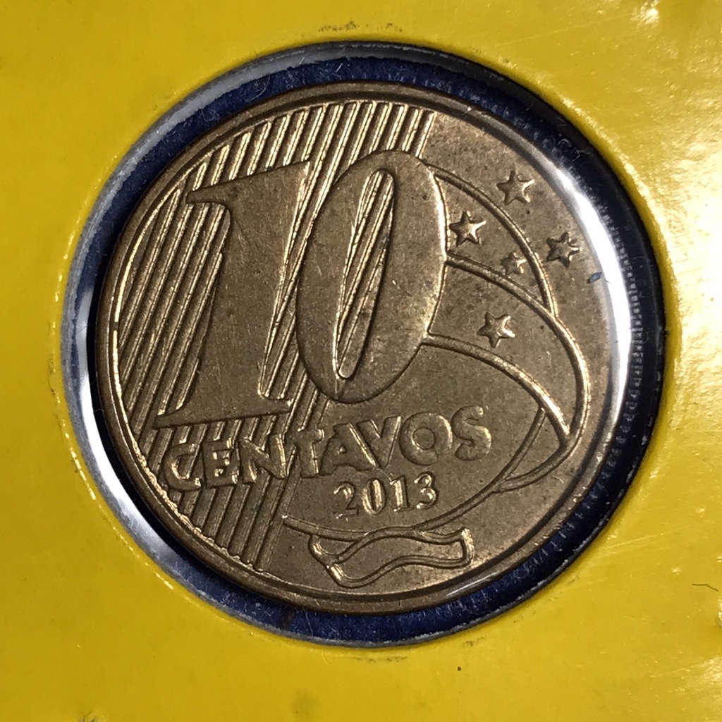 no-15453-ปี2013-บราซิล-10-centavos-เหรียญเก่า-เหรียญต่างประเทศ-เหรียญสะสม-เหรียญหายาก-ราคาถูก