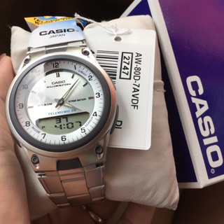 นาฬิกาข้อมือ Casio 10 Year Battery Analog รุ่น AW-80D-7A นาฬิกาข้อมือผู้ชาย