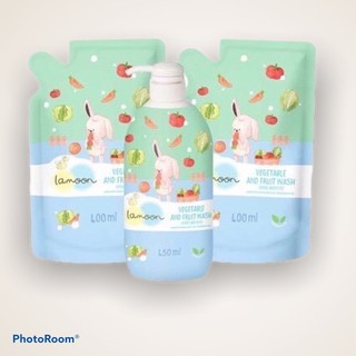 ภาพหน้าปกสินค้าLAMOON ละมุน น้ำยาล้างผักและผลไม้ออร์แกนิค 450 ml. และถุงเติม 400 ml. ที่เกี่ยวข้อง