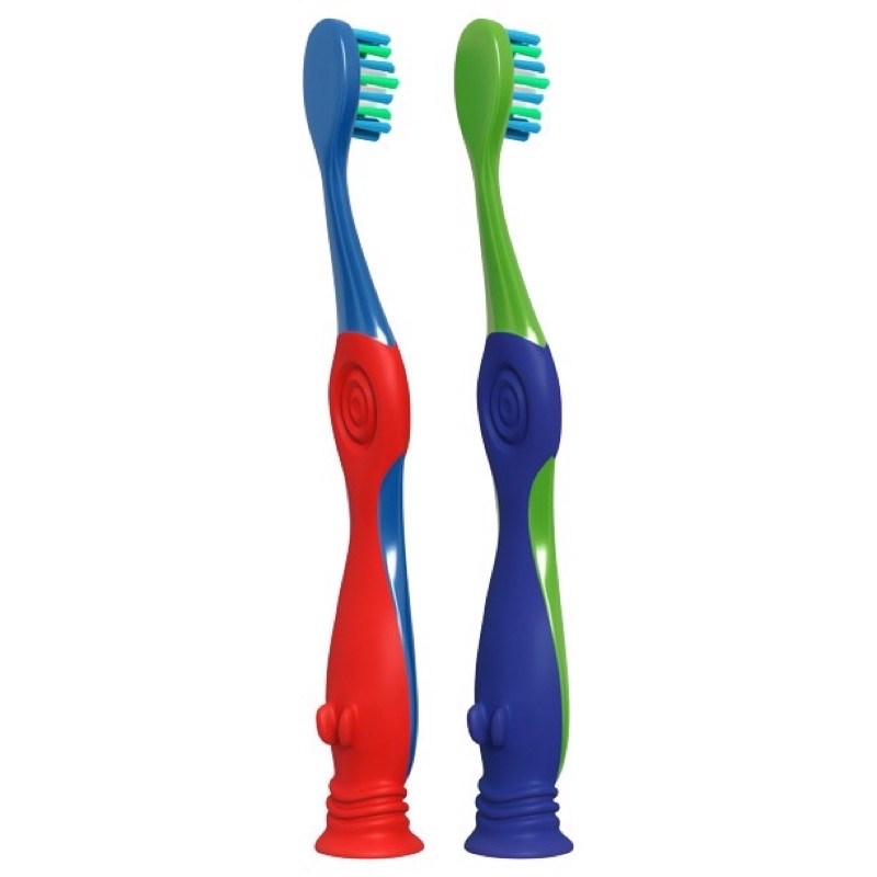พร้อมส่ง-แปรงสีฟันสำหรับเด็กพร้อมฐานตั้งสูญญากาศ-colgate-pj-masks-kids-toothbrush-with-suction-cup-pack-of-2