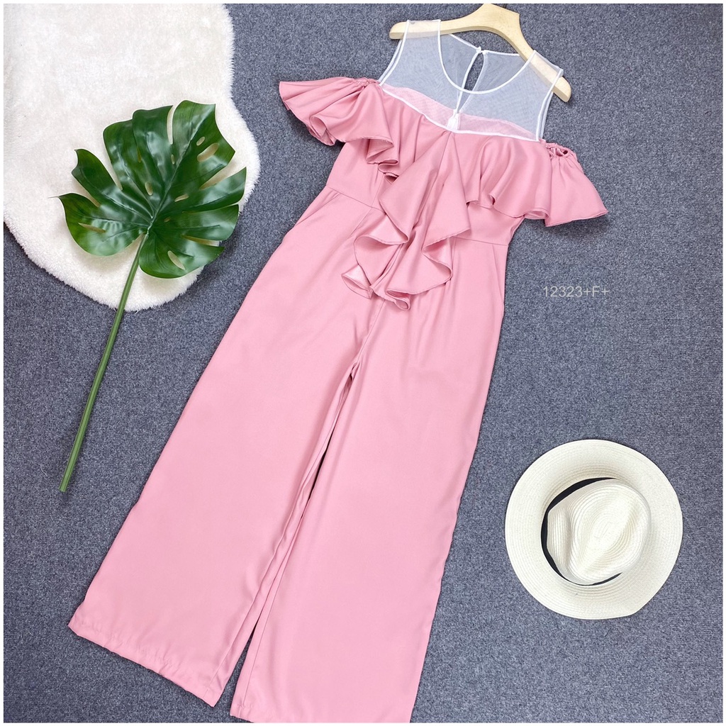 s4u-jumpsuit-จั้มสูทขายาว-อกระบาย-พร้อมส่ง-เสื้อผ้าผู้หญิง-ชุดไปเที่ยว-ชุดไปทะเล-ชุดออกงาน-ชุดไปงานแต่ง