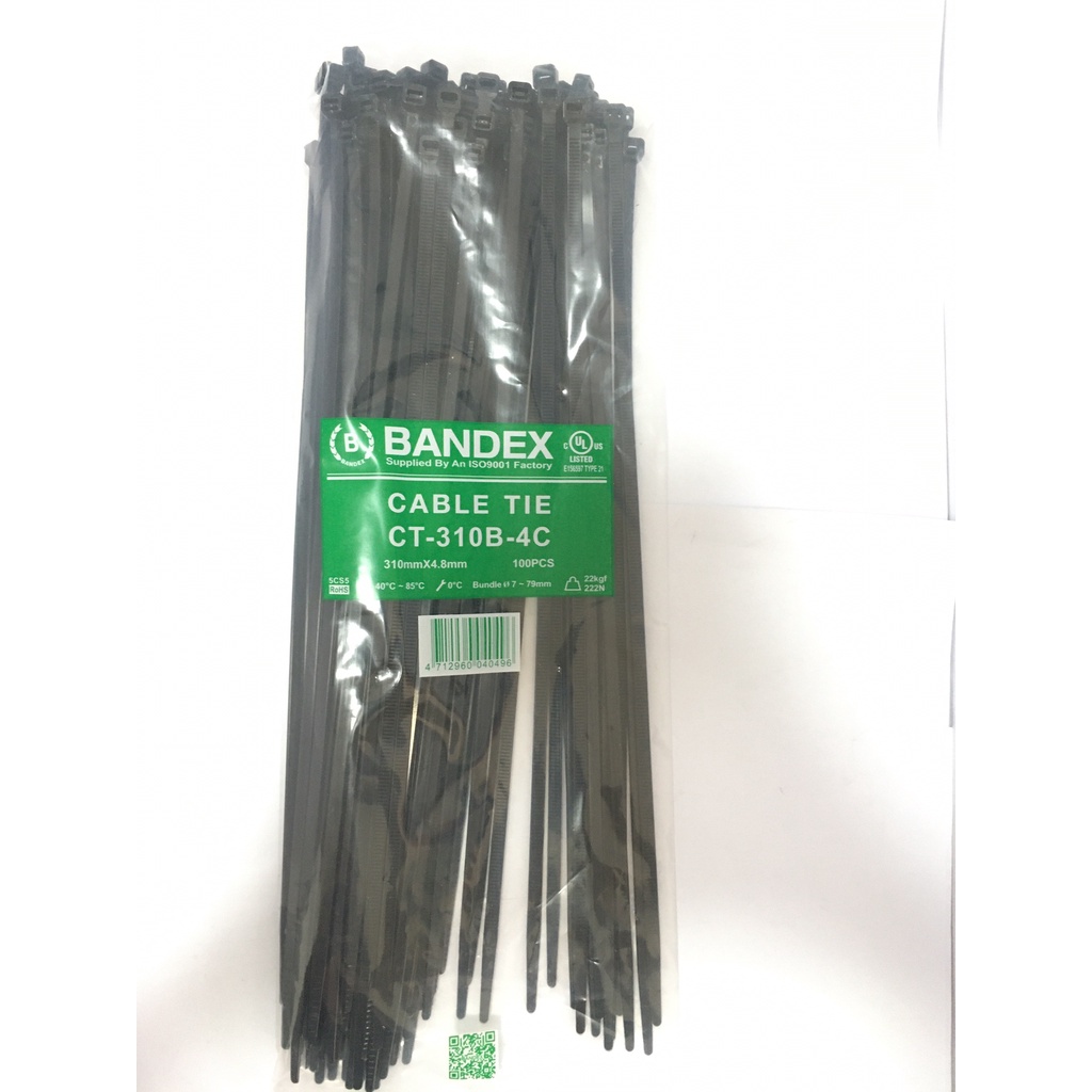 bandex-cable-tie-nylon-black-color-100เส้น-ถุง-ราคาต่อแพ็ค-สามารถออกใบกำกับภาษีได้ค่ะ