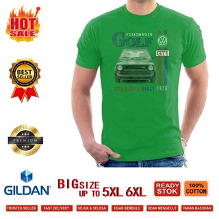 Chonghaijia Xs-6Xl เสื้อยืดแขนสั้นพิมพ์ลาย Big Volkswagen Golf Gti สีเขียวสําหรับผู้ชาย