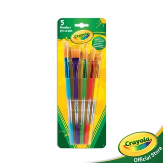 สินค้า Crayola Premium Paint Brushes เครโยล่าสีเมจิก ชนิดหัวพู่กัน 5 สี