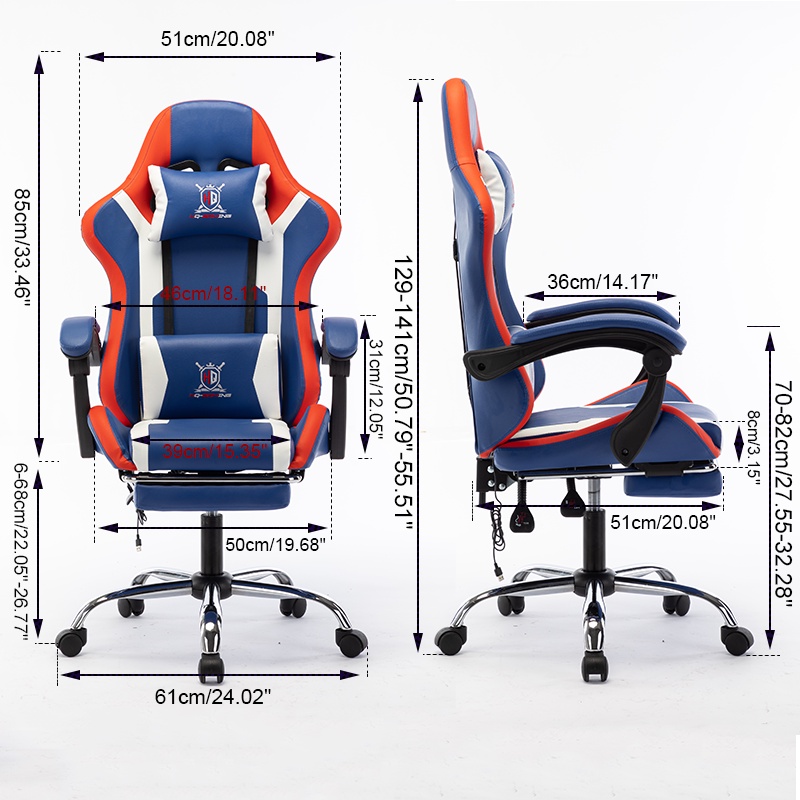 cod-พร้อมส่ง-เก้าอี้เล่นเกม-มีนวด-ที่รองขา-ขาเหล็ก-gaming-chair-ปรับความสูงได้-เก้าอี้เกมมิ่ง