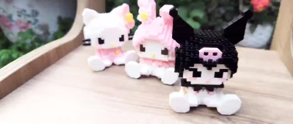 ของขวัญเด็กผู้หญิง-pop-doll-kuromi-my-melody-hello-kitty-moc-building-blocks-ของเล่น-diy-ตกแต่ง-ame1-ame1