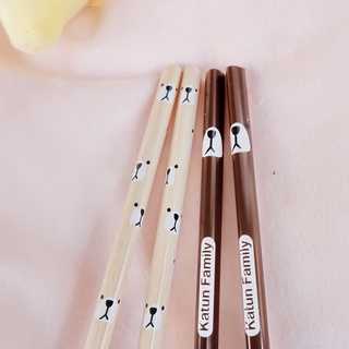 สินค้า ดินสอไม้ ลายหมี ❤ [no.P11] ดินสอไม้ลายหมีน้ำตาล และสีครีม
