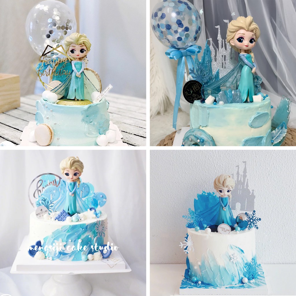 ภาพหน้าปกสินค้าตุ๊กตาเจ้าหญิง Frozen Anna Frozen 2 Cinderella Alice สําหรับตกแต่งเค้ก จากร้าน fashionfindins.th บน Shopee