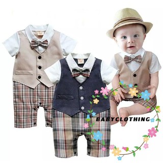 TCG-เด็กแรกเกิดทารกแรกเกิดสำหรับเด็กทารก Romper Gentleman Bodysuit Outfit Clothing