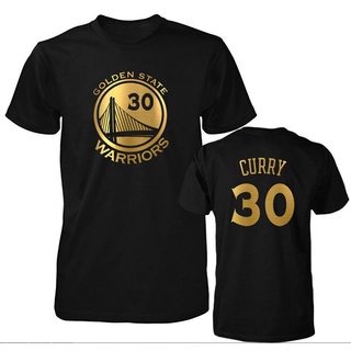 [S-5XL] เสื้อยืด พิมพ์ลาย Golden State Warriors Stephen Curry NBA Player Name &amp; Number สไตล์คลาสสิก สําหรับผู้ชาย