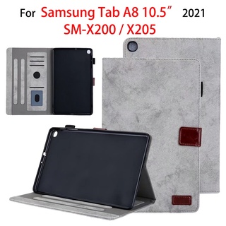 เคสแท็บเล็ต หนัง pu สไตล์นักธุรกิจ สําหรับ Samusng Galaxy Tab A8 10.5 นิ้ว 2021 SM-X200 X205