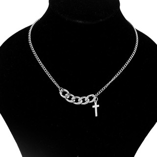ของขวัญเครื่องประดับสร้อยคอแฟชั่น unisex สายโซ่สแตนเลสครอส