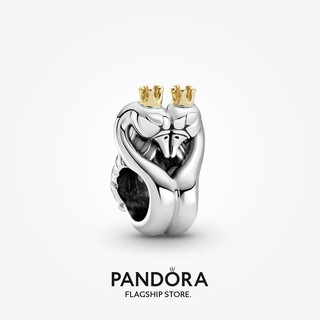 Pandora เครื่องราง รูปหงส์หัวใจ ทูโทน ของขวัญวันหยุด สําหรับผู้หญิง p804