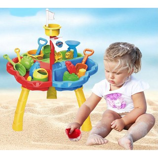 ชุดโต๊ะเล่นทราย พร้อมอุปกรณ์ ชุดเล่นทรายของเด็ก