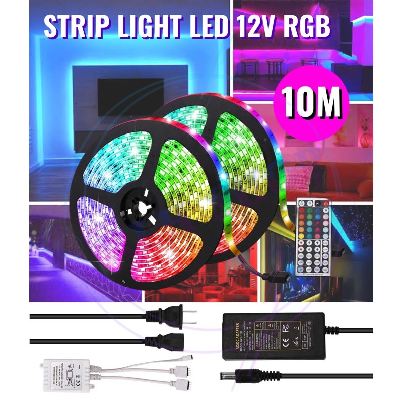 ไฟแต่งห้อง-ไฟประดับ-ไฟเส้น-led-rgb-ความยาว-10เมตร-led-strip-light-5050-rgb-10m