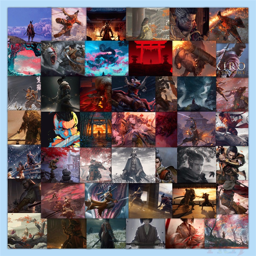 52-ชิ้น-ชุด-sekiro-shadows-die-twice-mini-โปสเตอร์สติกเกอร์-สติกเกอร์-doodle-แฟชั่น-กันน้ํา-diy