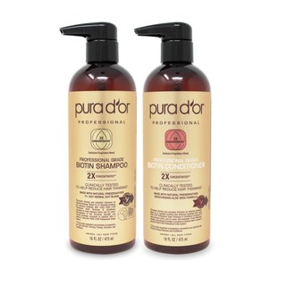 พร้อมส่ง Pura Dor, Professional Grade Biotin Shampoo&amp;Conditioner , 16 fl oz (473 ml)